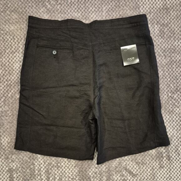 AXIS LA Linen Blend Shorts Back Elastic Waist Drawstring Pockets XL New - Picture 2 of 7